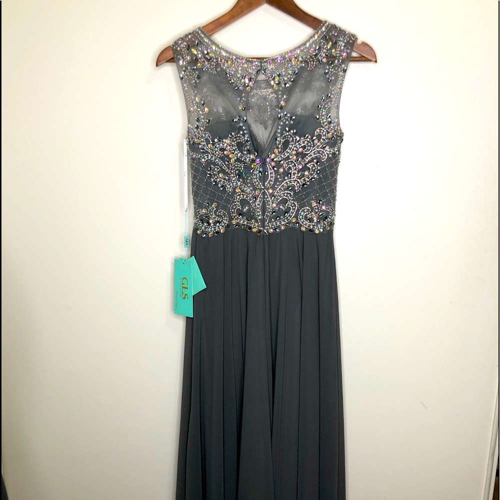 Elizabeth K Long dress Charcoal Gray XS